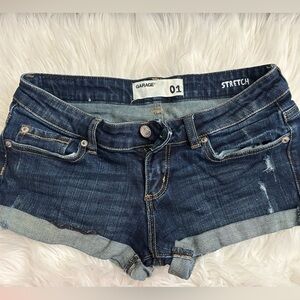 OLD Garage lowrise Dark Blue Denim Shorts